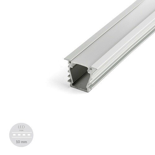 Alu Profil für LED UNI180 Milchglas Streifen Lichtleiste Aluminium 2m UNI  GRAD 180, Profile \ Alu Profile Für LED Streifen \ Fliesenprofile Für LED  Streifen