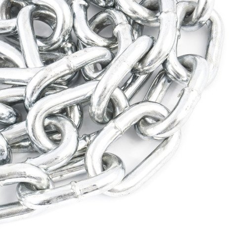 DIN Eisenkette Stahl Eisen Kette abgerundet Seilwerk STANKE 15m 2mm Rundstahlkette langgliedrig verzinkt Stahlkette