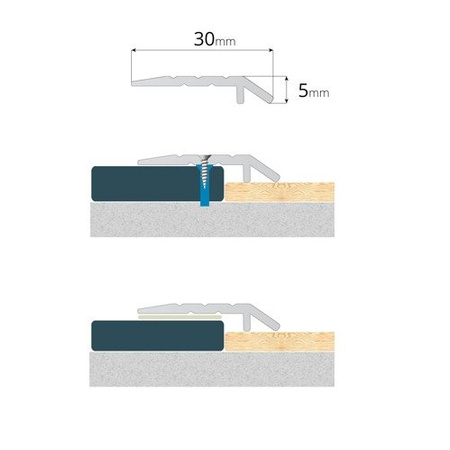 100cm Ausgleichsprofil 5mm SAHARA