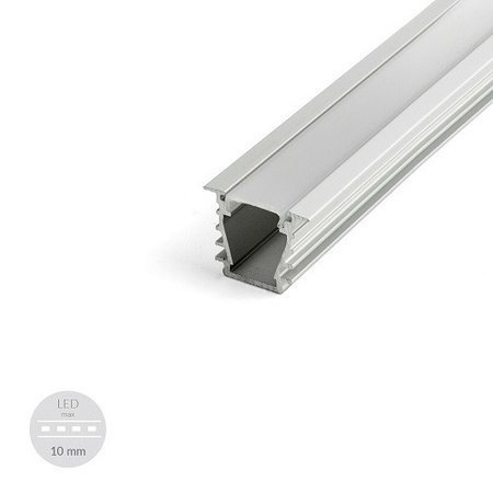 Alu Profil für LED DEEP Milchglas Streifen Lichtleiste Aluminium 2m