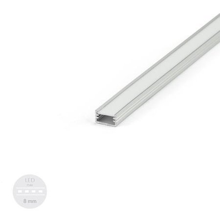 Alu Profil für LED SLIM Milchglas Streifen Lichtleiste Aluminium 1m - 2m