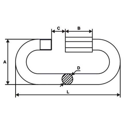 Kettenschnellverschluss Kettenverbinder Verzinkt Stahl 4mm