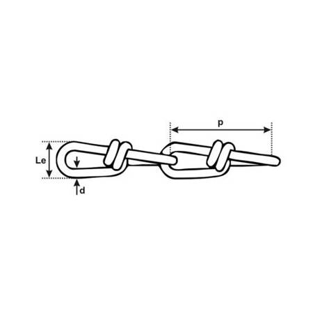 Knotenkette Stahlkette VICTOR DIN 5686 Verzinkt 2,8mm