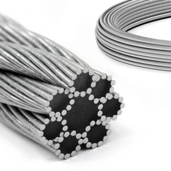 DRAHTSEIL Verzinkt Drahtseile Stahlseil Stahlseile Draht 5mm 6x12 +7FE