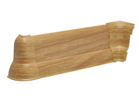 2,5m Fussleiste PVC 62mm Eiche Nord + Montagematerial Gratis