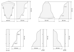 2m Fussleiste 52mm AHORN Fußleiste Leiste Sockelleiste Laminatleiste Bodenleiste PVC + Montagematerial GRATIS