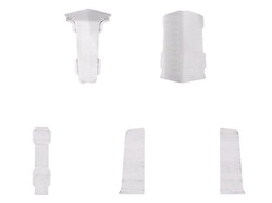 5cm Muster Fussleiste 55mm WEISS
