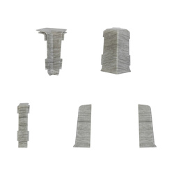 2m Fussleiste 55mm EICHE CALISTO Fußleiste Leiste Sockelleiste Laminatleiste Bodenleiste PVC + Montagematerial GRATIS