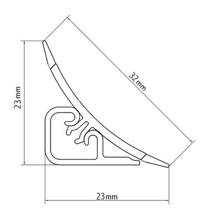 1,5m 2,5m 3m Abschlussleiste Küchenabschlussleiste Küchenleiste Arbeitsplatte Wandabschlussleiste Tischplattenleisten PVC 23mm OXID + Schrauben GRATIS