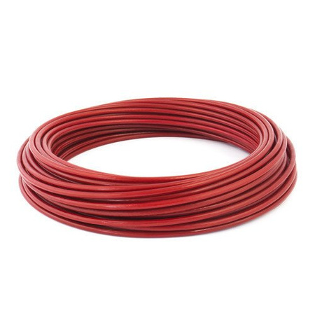 Drahtseil Verzinkt in PVC Stahlseile Drahtseile ROT 1,6/3mm 1x7