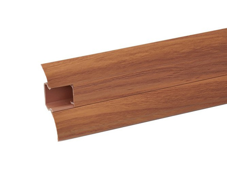 2,5m Fussleiste PVC 62mm Eiche Heritage + Montagematerial Gratis