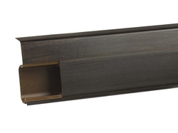 2,5m Fussleiste PVC 55mm Wenge + Montagematerial Gratis