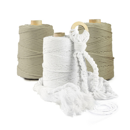 Baumwolle Baumwollgarn Makramee Garn 3mm 100m - 200m SAND