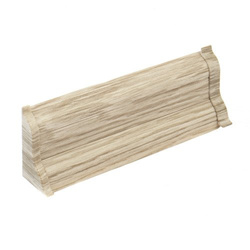 2m Fussleiste 52mm EICHE WEISS Fußleiste Leiste Sockelleiste Laminatleiste Bodenleiste PVC + Montagematerial GRATIS