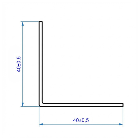 Selbstklebender PVC-Winkel für Außenecken 40×40mm Weiß 2m