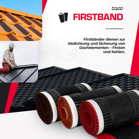 Firstband Firstrolle Dachfirst Gratrolle First xRoll 5mb Breite 310mm RAL 8019 DUNKELBRAUN