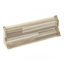 2m Fussleiste 52mm MOSAIK HELL Fußleiste Leiste Sockelleiste Laminatleiste Bodenleiste PVC + Montagematerial GRATIS