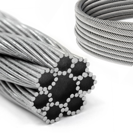 DRAHTSEIL Verzinkt Drahtseile Stahlseil Stahlseile Draht 10mm 6x12 +7FE