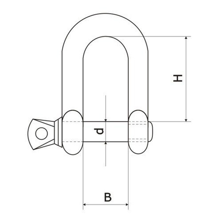 Schäkel Rundschäkel Gerade Verbinder 5mm