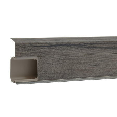 2m Fussleiste 55mm FELSIG Fußleiste Leiste Sockelleiste Laminatleiste Bodenleiste PVC + Montagematerial GRATIS