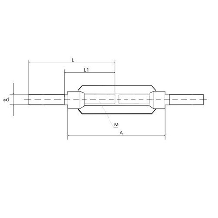 Spannschloss EINFACH Verzinkt Seilspanner Spannschraube Spanner M12