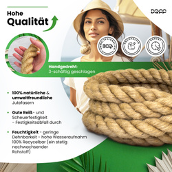 Juteseil Tauwerk Tauseil Naturhanf Jute Leine Schnur 36mm