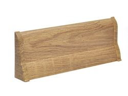 2,5m Fussleiste PVC 62mm Eiche Dorian + Montagematerial Gratis