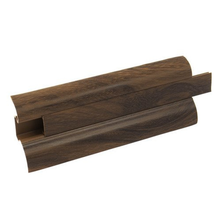 2m Fussleiste 52mm NUSSBAUM DUNKEL Fußleiste Leiste Sockelleiste Laminatleiste Bodenleiste PVC + Montagematerial GRATIS