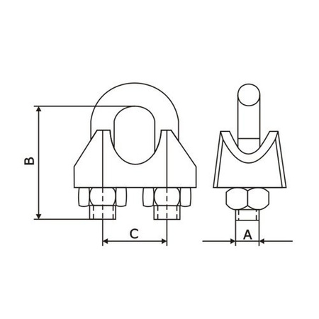 Seilklemme Verzinkt Drahtseil Drahtseilklemme BÜGEL 30mm