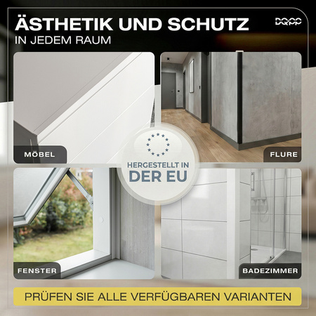 Selbstklebender PVC-Winkel für Außenecken 25×25mm Weiß 2m