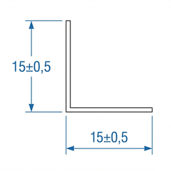 Selbstklebender PVC-Winkel für Außenecken 15×15mm Weiß 2m