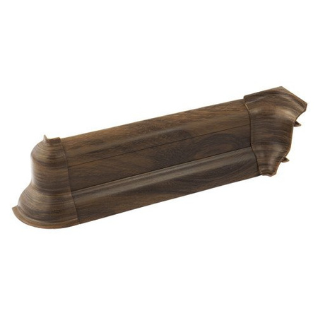 2m Fussleiste 52mm NUSSBAUM DUNKEL Fußleiste Leiste Sockelleiste Laminatleiste Bodenleiste PVC + Montagematerial GRATIS