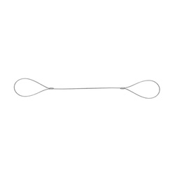 Stahlseil Verzinkt mit Ösen Schlaufenseil Öse - Öse Schlaufe Drahtseil Seil mit Schlaufen 4mm