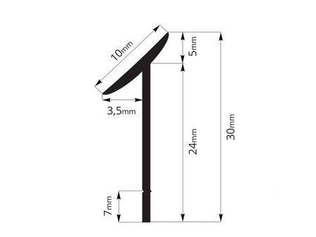 4,2m Dichtungsprofil Nischenprofil Dichtleiste Leiste Fugen PVC BRAUN