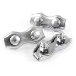 SET: Drahtseil 4mm 6x7 5m, Duplex Drahtseilklemme 6 Stk., Kausche 2 Stk.