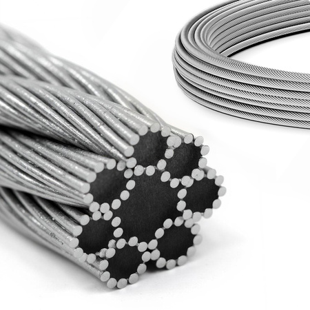 DRAHTSEIL Verzinkt Drahtseile Stahlseil Stahlseile Draht 5mm 6x12 +7FE