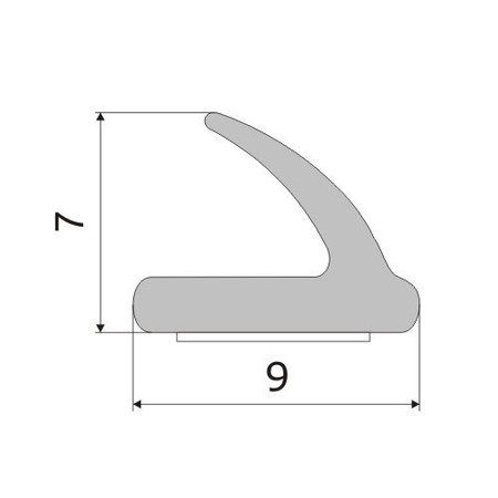 Gummidichtung Fensterdichtung Selbstklebende Dichtung Türdichtung Profil V 9x7mm BRAUN