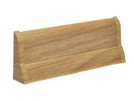 2,5m Fussleiste PVC 62mm Eiche Nord + Montagematerial Gratis