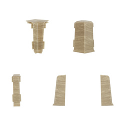 2,5m Fussleiste PVC 55mm Lazuli + Montagematerial Gratis