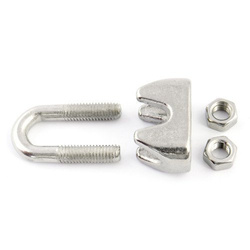 SET: Edelstahl Drahtseil 2mm 7x7 15m, Drahtseilklemme Bügel 8 Stk., Kausche 4 Stk.