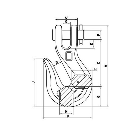 GABELKOPFHAKEN 3/8''