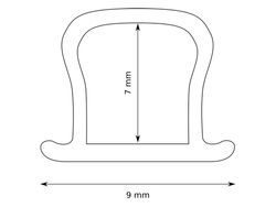 Fensterdichtung OMEGA 9x7mm Selbstklebend