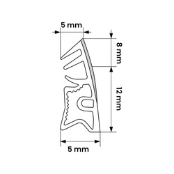 Fensterdichtung KD-6 Braun für Holzfenster – Flügel Rahmen