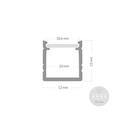 Alu Profil für LED SMART Satiniert Streifen Lichtleiste Aluminium 1m