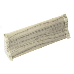 2m Fussleiste 52mm KIEFER GEBLEICHT Fußleiste Leiste Sockelleiste Laminatleiste Bodenleiste PVC + Montagematerial GRATIS