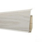 2m Fussleiste Fußleiste Leiste Sockelleiste Laminatleiste Bodenleiste PVC 70mm EICHE ASPEN + Montagematerial GRATIS
