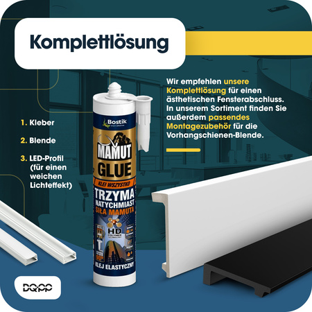 Karnis-Abdeckleiste 10 cm Weiß 2 m