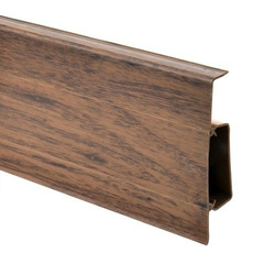 2m Fussleiste 75mm OLIVEN AMAZONEN Fußleiste Leiste Sockelleiste Laminatleiste Bodenleiste PVC + Montagematerial GRATIS