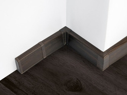 2,5m Fussleiste PVC 55mm Wenge + Montagematerial Gratis