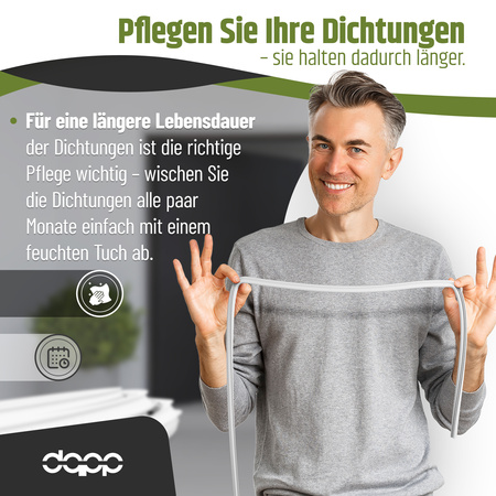 Türdichtung für Außentüren mit Stahlzarge KU-11 WEISS